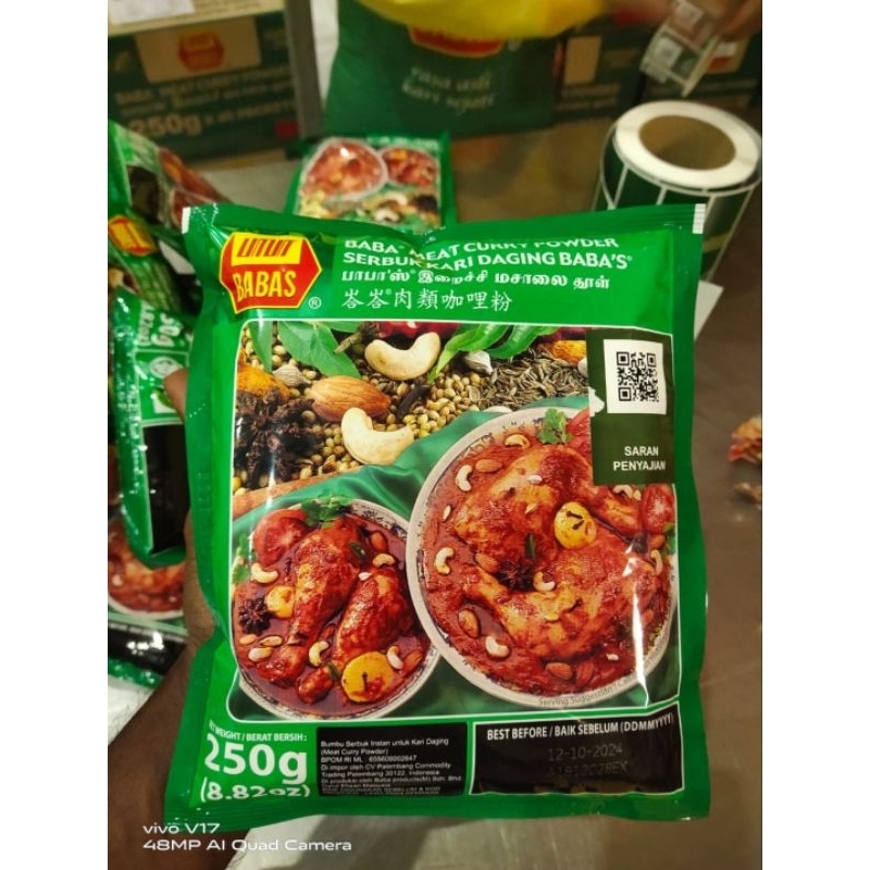 

BUMBU BABAS MEAT CURRY POWDER 250gr EXP 10/25 // BUMBU KARI DAGING BABAS