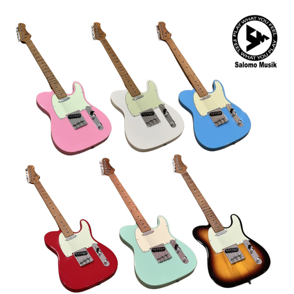 Gitar Elektrik Telecaster SQOE SETL300 Roasted Maple Series Original