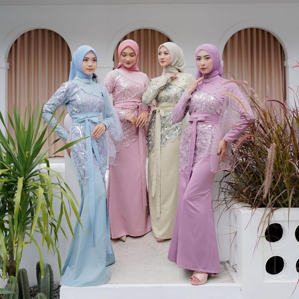 KEKINIAN - Affia Dress Gamis Brokat Pesta Gamis Maxy Kondangan Bridesmaid Dress Wanita Muslim READY 