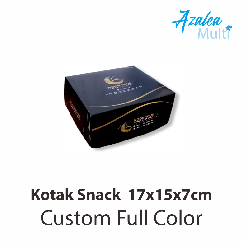 Kotak Snack Custom Full Color 17x15x7cm - Ivory / Dus Kue / Kotak Kue / Dus Snack Custom