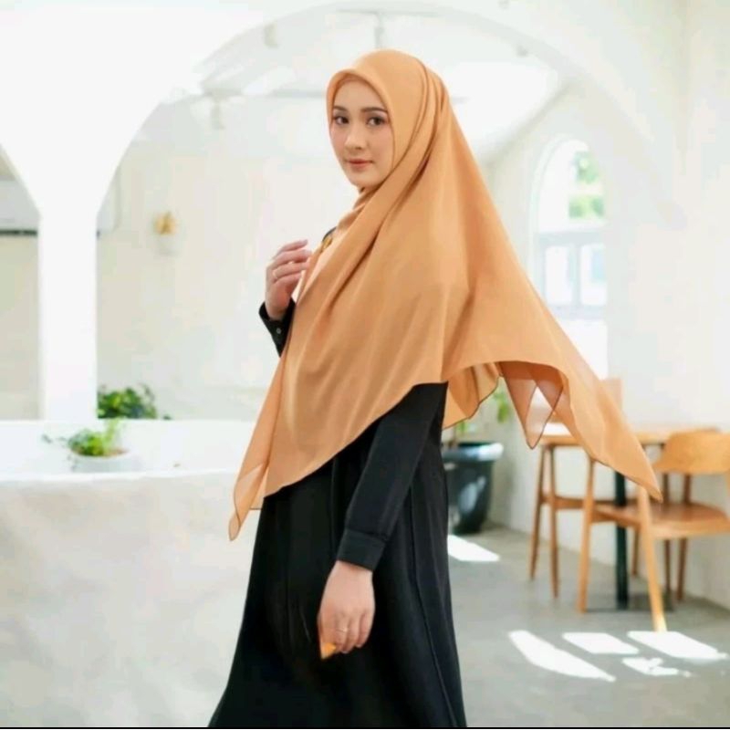 Hijab Instan Segitiga Zipper Resleting Ceruty Babydoll Premium  /Hijab Segiempat Jumbo Instan