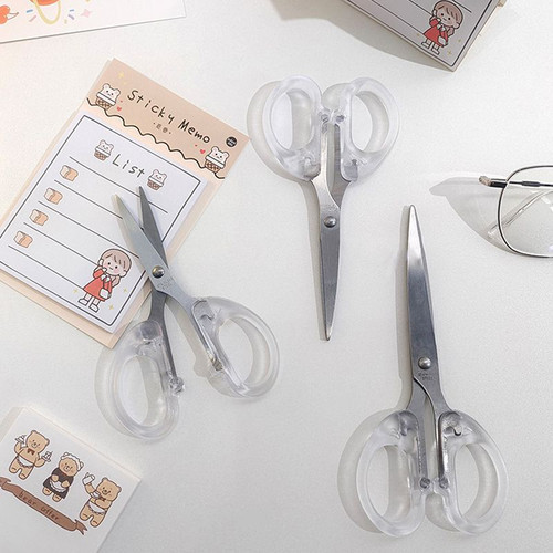 

Gunting Tipe Muji estetik kwalitas bagus scissors transparan GOOD QUALITY