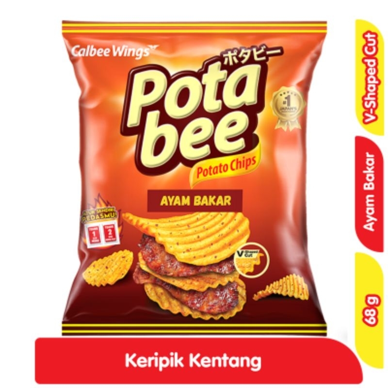 

Potabee Keripik Kentang Ayam Bakar Snack 68 g