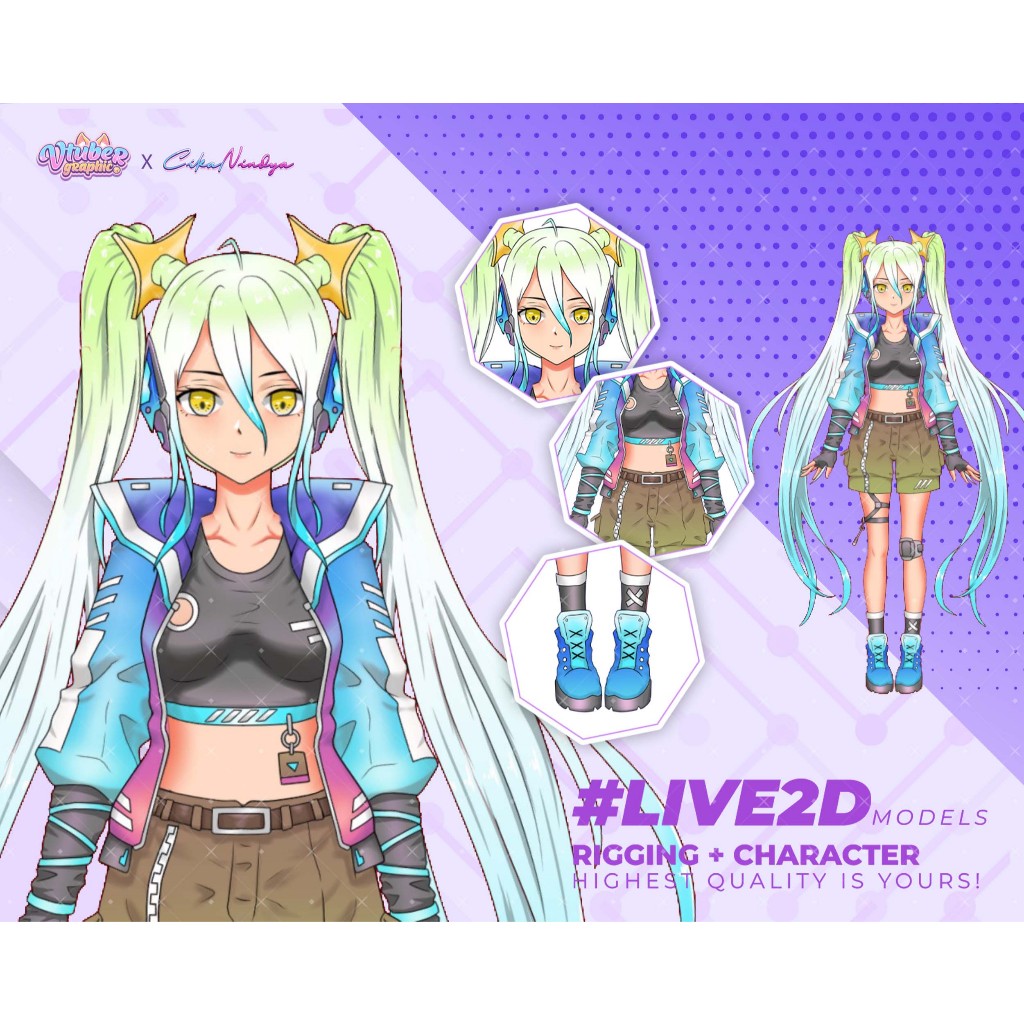Tingkatkan Kualitas Streaming dengan VTuber Live2D Model yang Keren, VTuber Model, Vtuber Komisi, An
