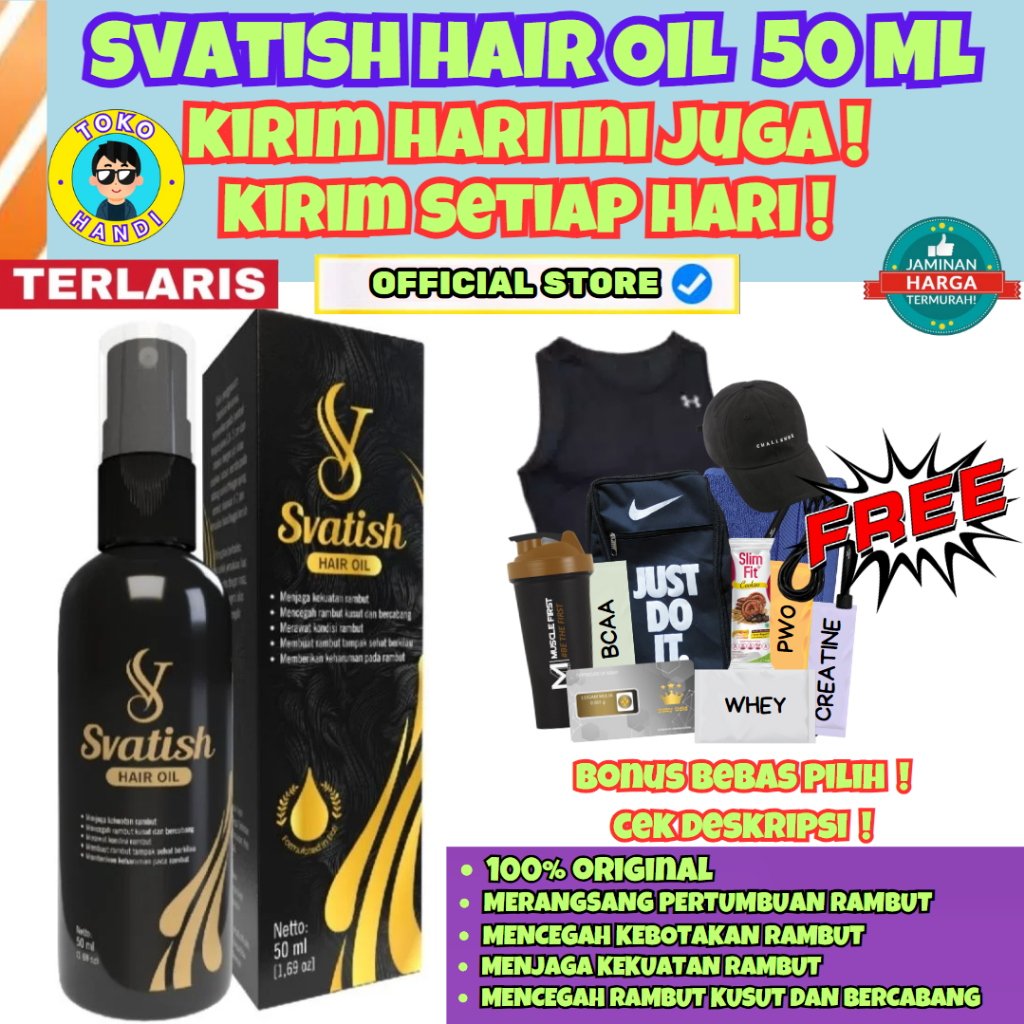 SVATISH | VARASH Minyak Rambut Hair Oil VARASH - Solusi Kebotakan, Kusut, Bercabang, Rontok