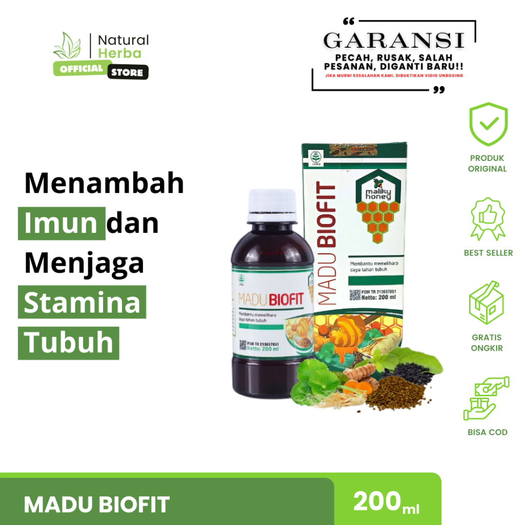 

Menambah Imun dan Menjaga Stamina Tubuh Madu Herbal Biofit Original Halal BPOM