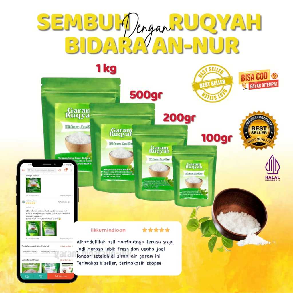 

garam bidara ruqyah sudah di asma secara khusus 100% asli [ukuran 200 gram]