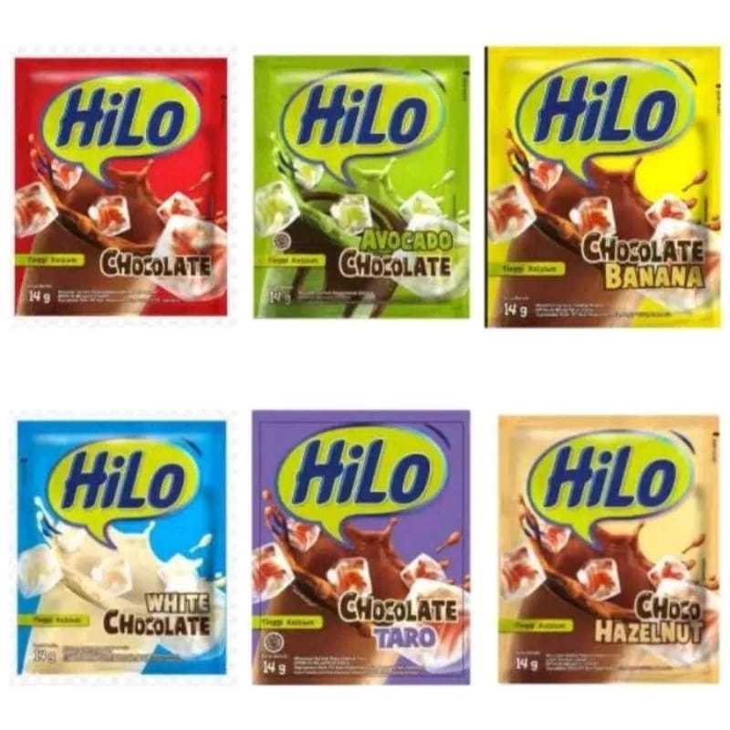 

HILO Minuman Kalsium All Varian White Chocolate Es Pisang Ijo Es Ketan Hitam Renteng/SACHET SG