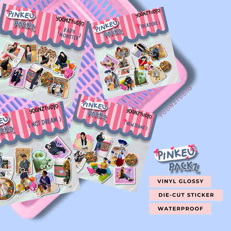 

Sticker deco kpop pinkeu packz (baby monster, newjeans, treasure, nct dream)