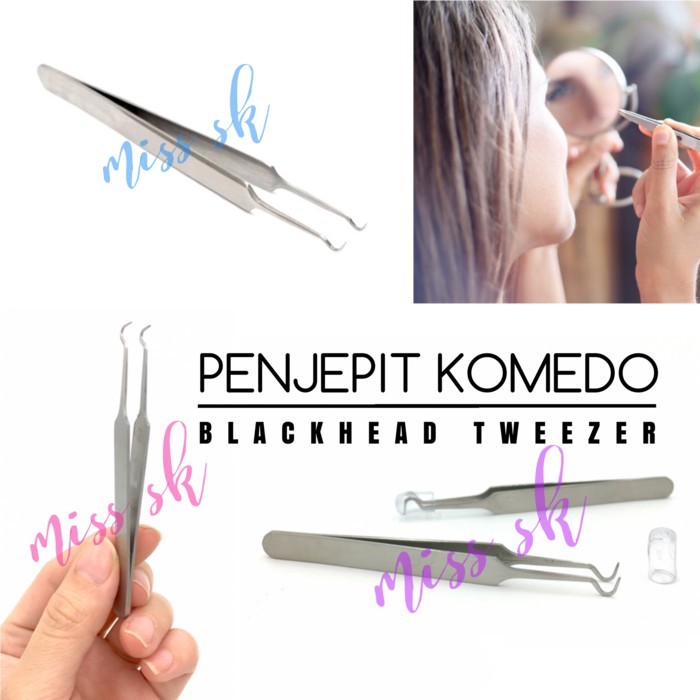 Pinset Jepit Komedo Stainless Steel Blackhead Tweezer / Alat Capit Untuk Menghilangkan Komedo / Penj