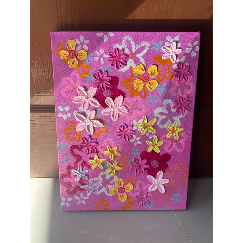 Texture Art painting canvas | pajangan aesthetic | dekorasi ruangan