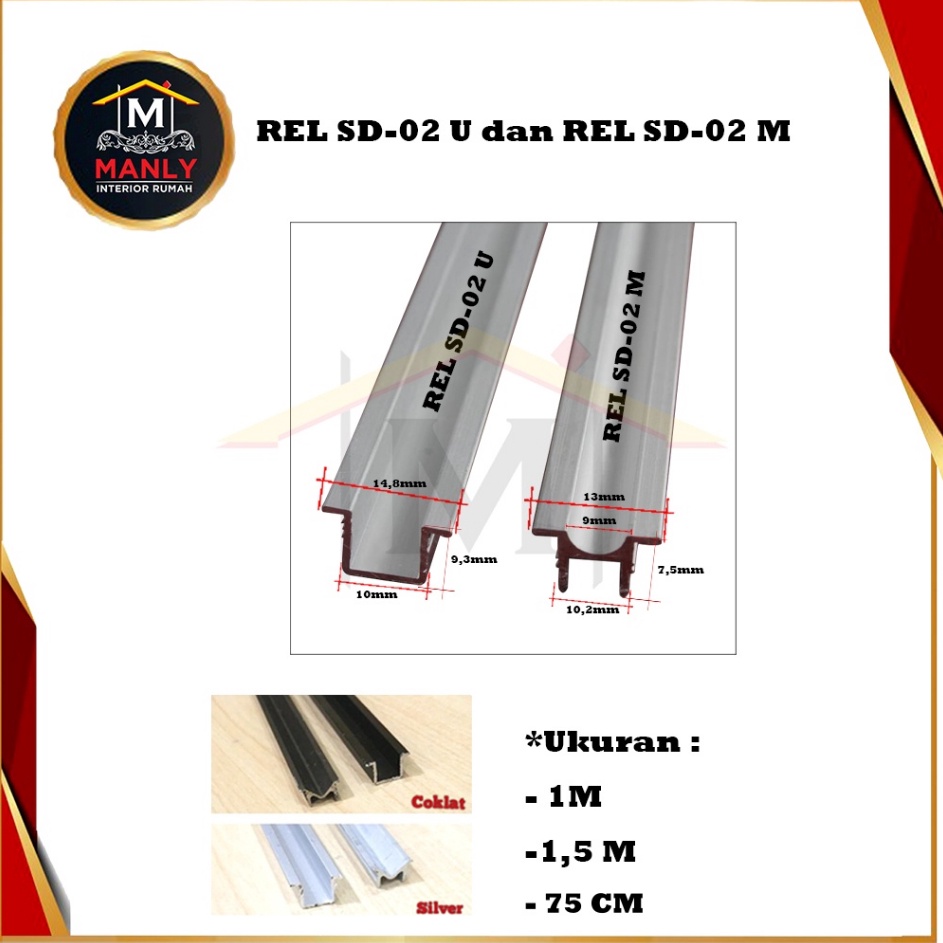 V44859 Rel Tanam SD 2 U  M Pintu Lemari Geser Sliding  Geser Rel SD 3141  Rel SD 12  Rel SD 338