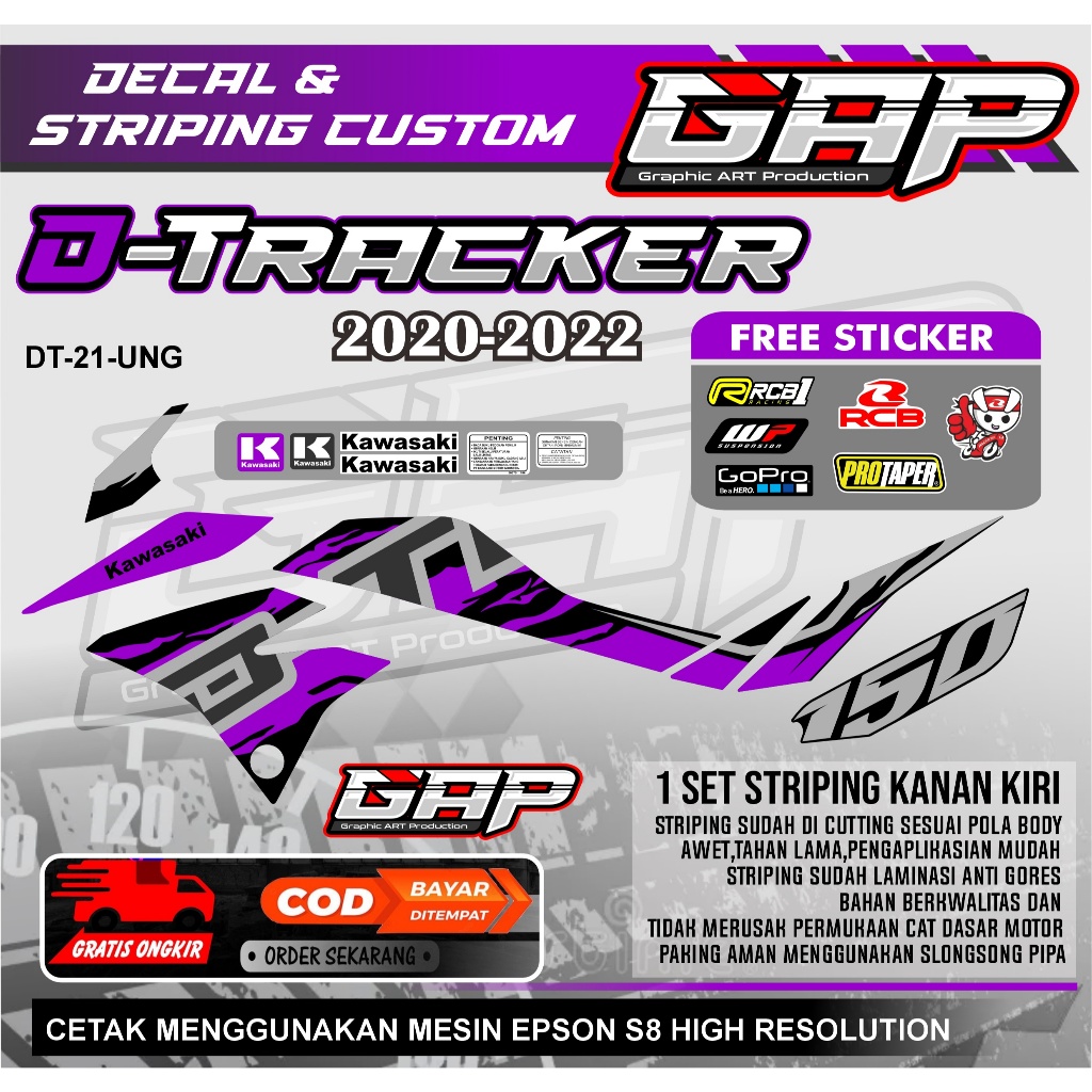 List Striping Kawasaki Dtracker 2021