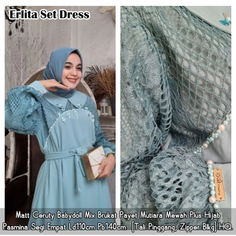 Erlita maxy dress gamis wanita wardah