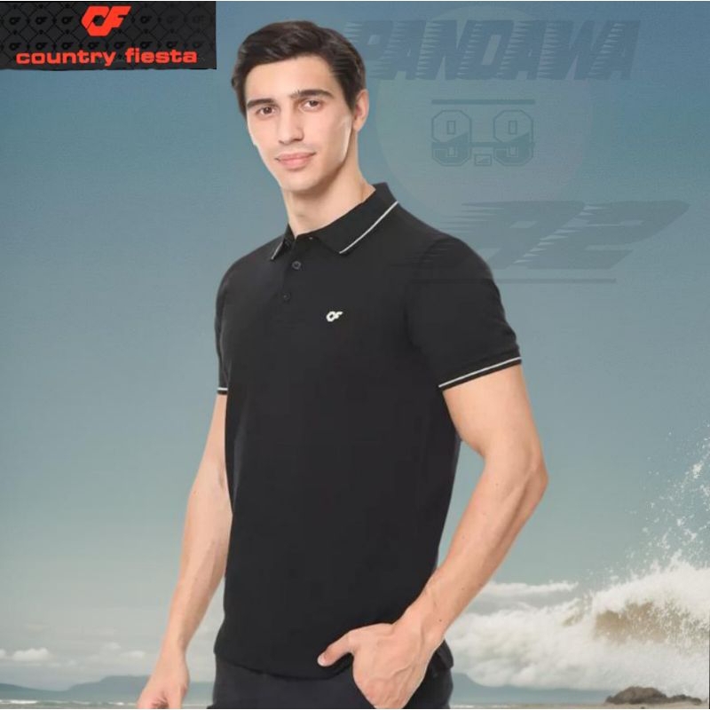 CF.CONTRY FIESTA KAOS KERAH LES GARIS POLOS.