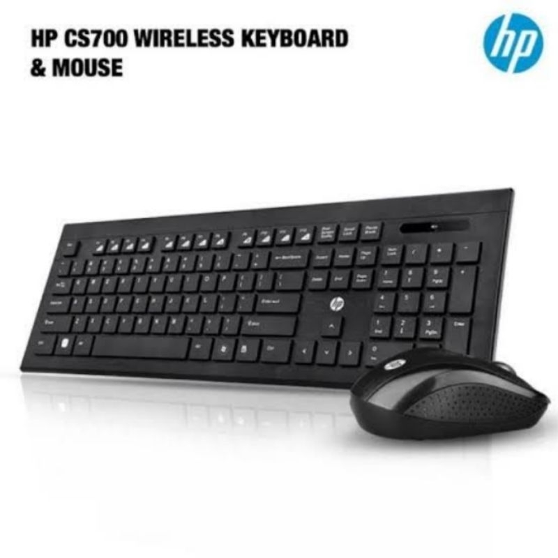 PAKET KEYBOARD WIRELESS + MOUSE WIRELESS COMBO SET HP CS700