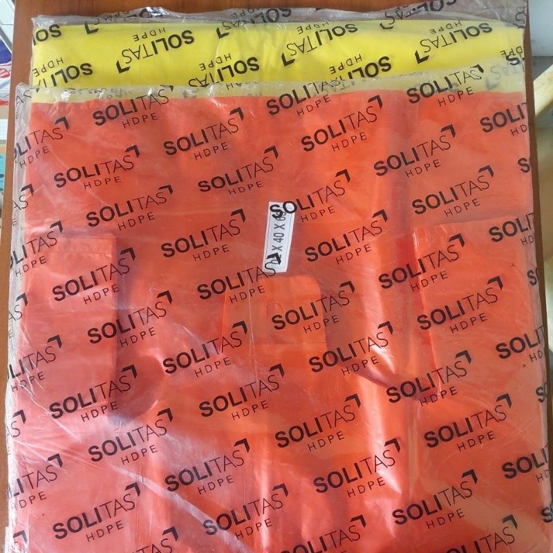 KANTONG PLASTIK SOLITAS 40 | KANTONG KRESEK MERAH KUNING | KANTONG KRESEK TEBAL