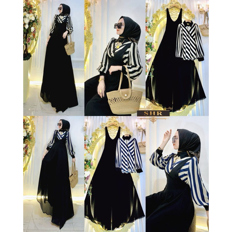 "SHR NEW " NEW READY SET KULOT JUMPSUIT SALUR BY SHR SIAP KIRIM LANGSUNG