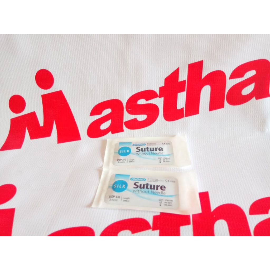 Silk Suture Onemed 3/0 Without N Benang Suture Onemed Tanpa J Satuan