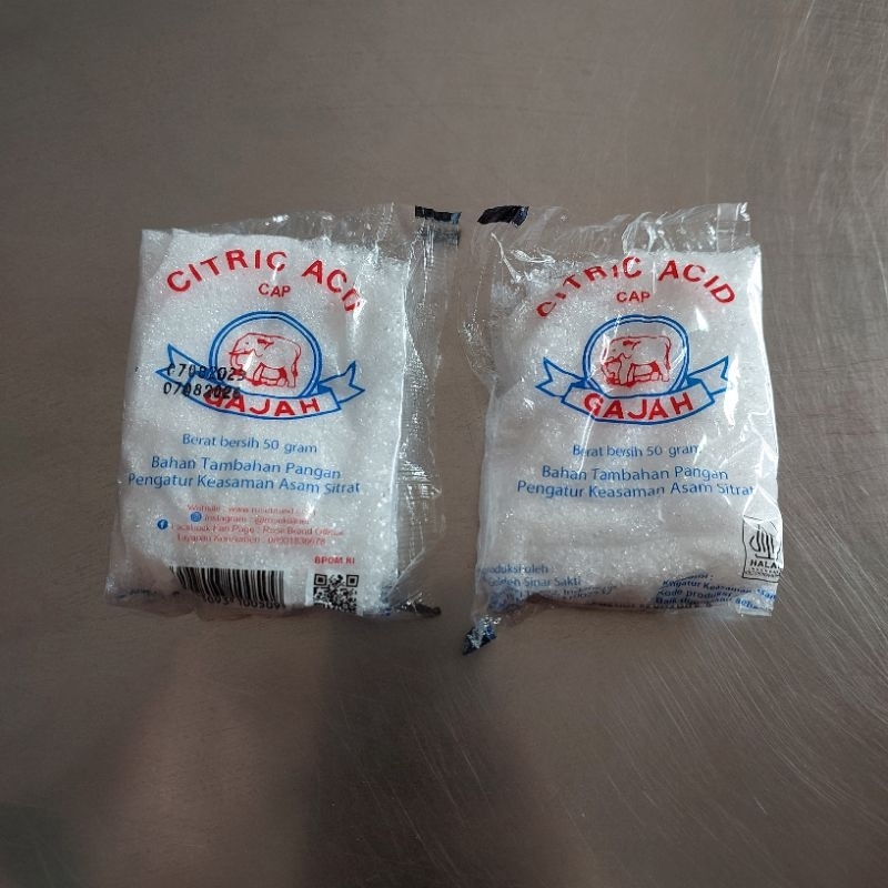 

Citrun / Citric Acid / Asam Sitrat Cap Gajah 50gr