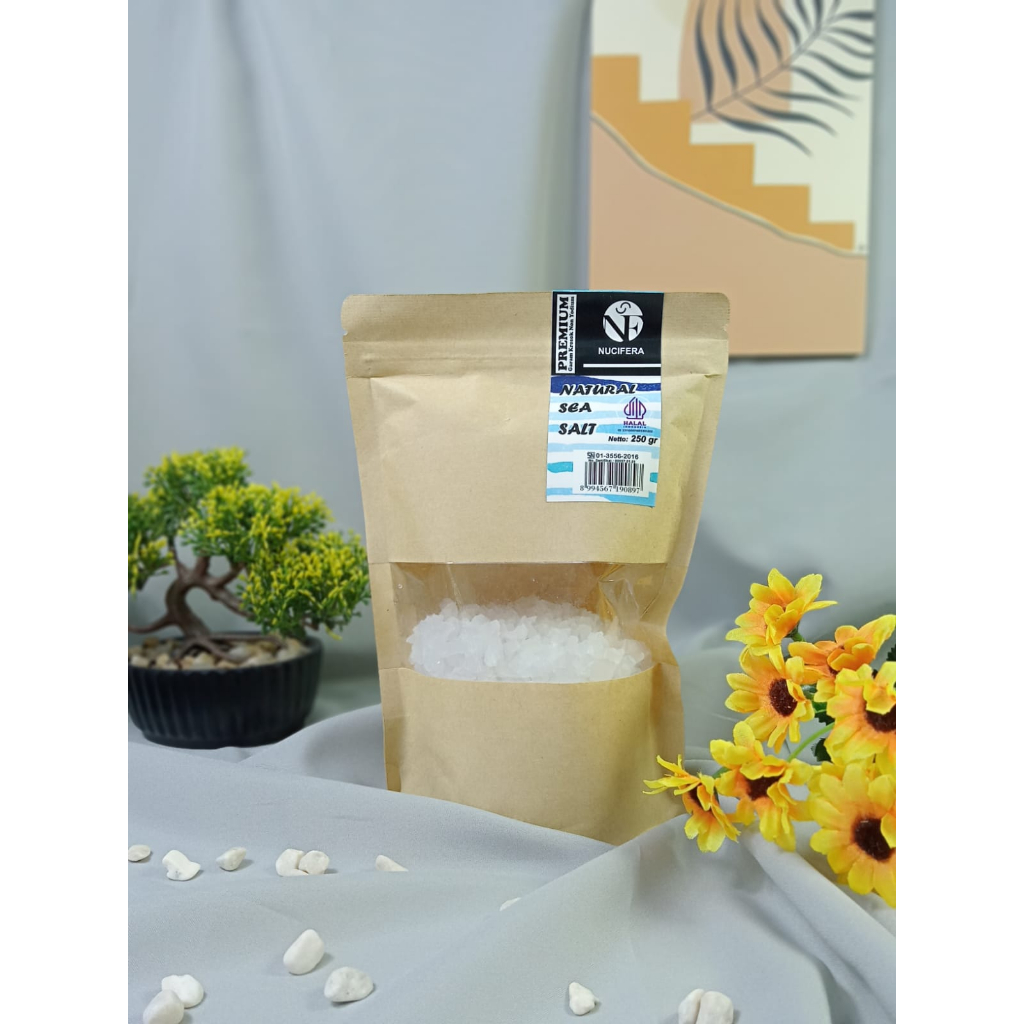 

Garam Kasar 250gr - Garam Krosok Non Yodium | NUCIFERA Natural Sea salt