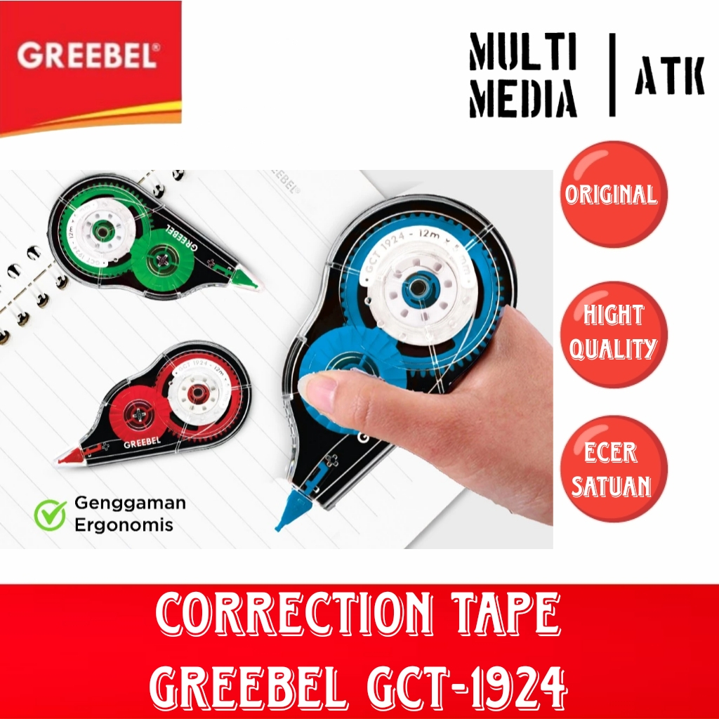 

GREEBEL CORRECTION TAPE GCT-1924 / TIPEX PITA CEPAT KERING