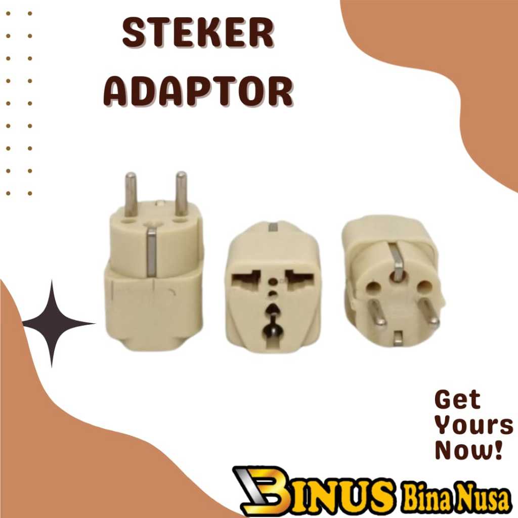 Steker Serbaguna Colokan Kaki 3 Ke Kaki 2 / colokan Charger HP / Laptop
