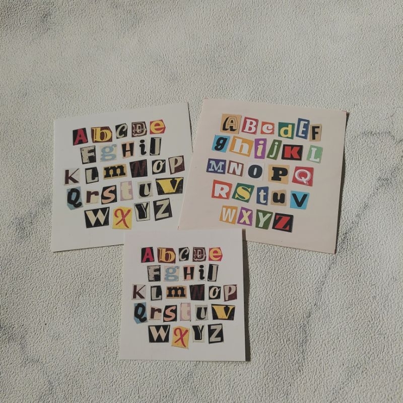 

Ransom Alphabet Sticker | stiker huruf aesthetic | deco sticker journaling retro