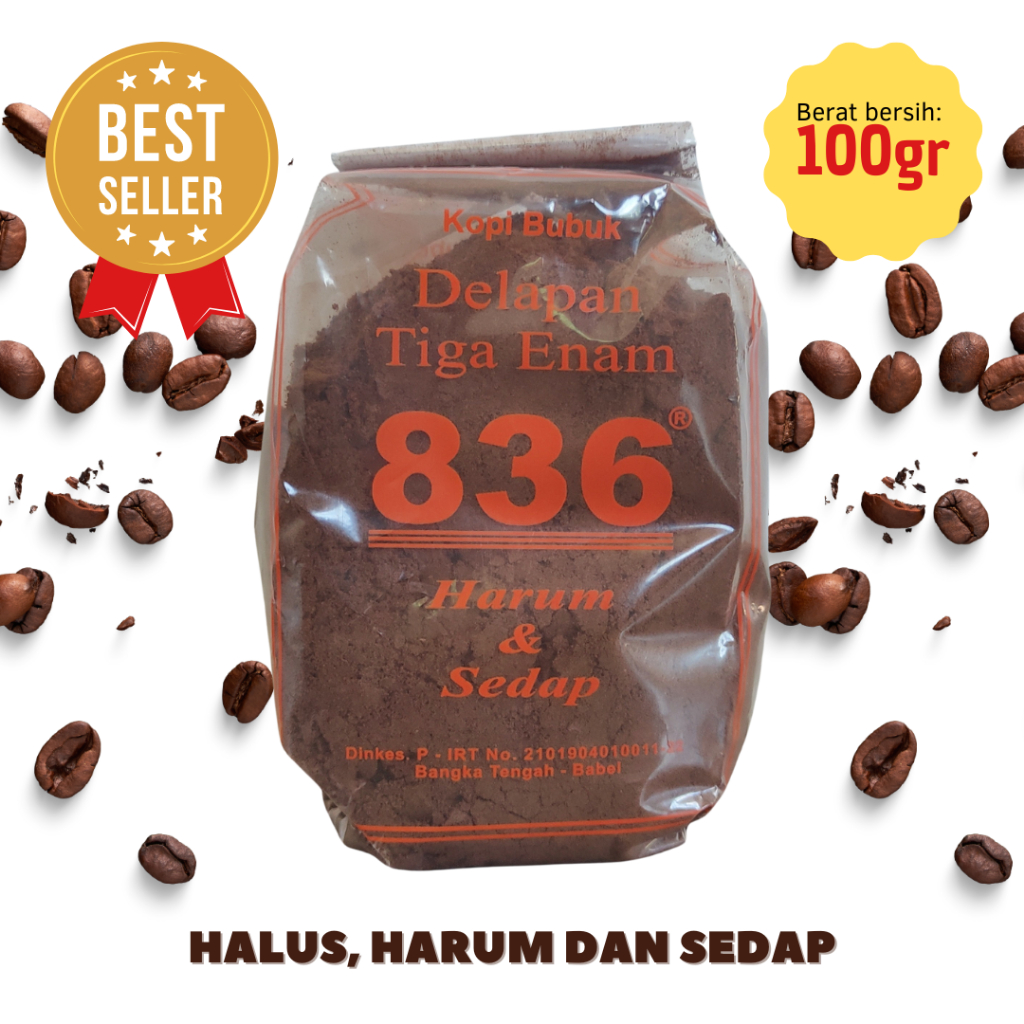 

Kopi Hitam Cap 836 Khas Bangka Tengah 100gr