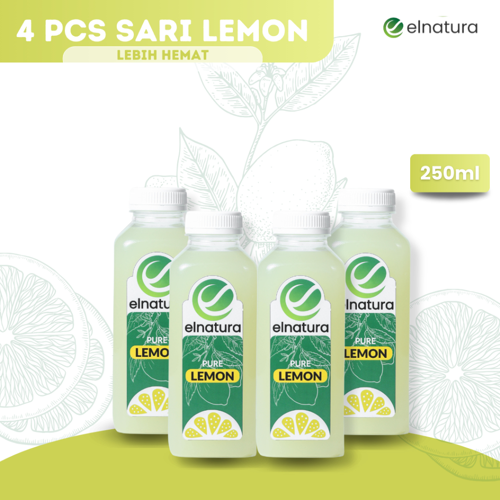 

Elnatura - Sari Lemon Murni 250ml (4 Botol) | Paket Hemat