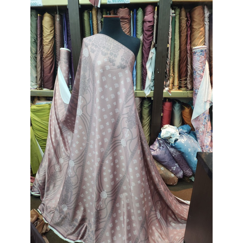 BABY DIOR PRINT/BAHAN KAIN SATIN MOTIF/DIOR SILK PRINT