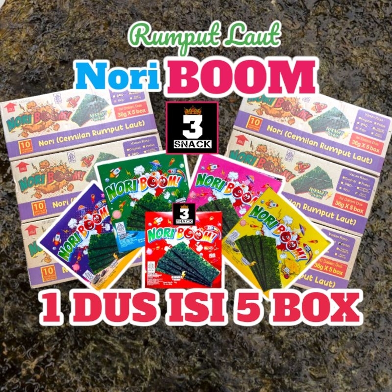 

Nori Boom Snack Rumput 1 Dus Isi 5 Box