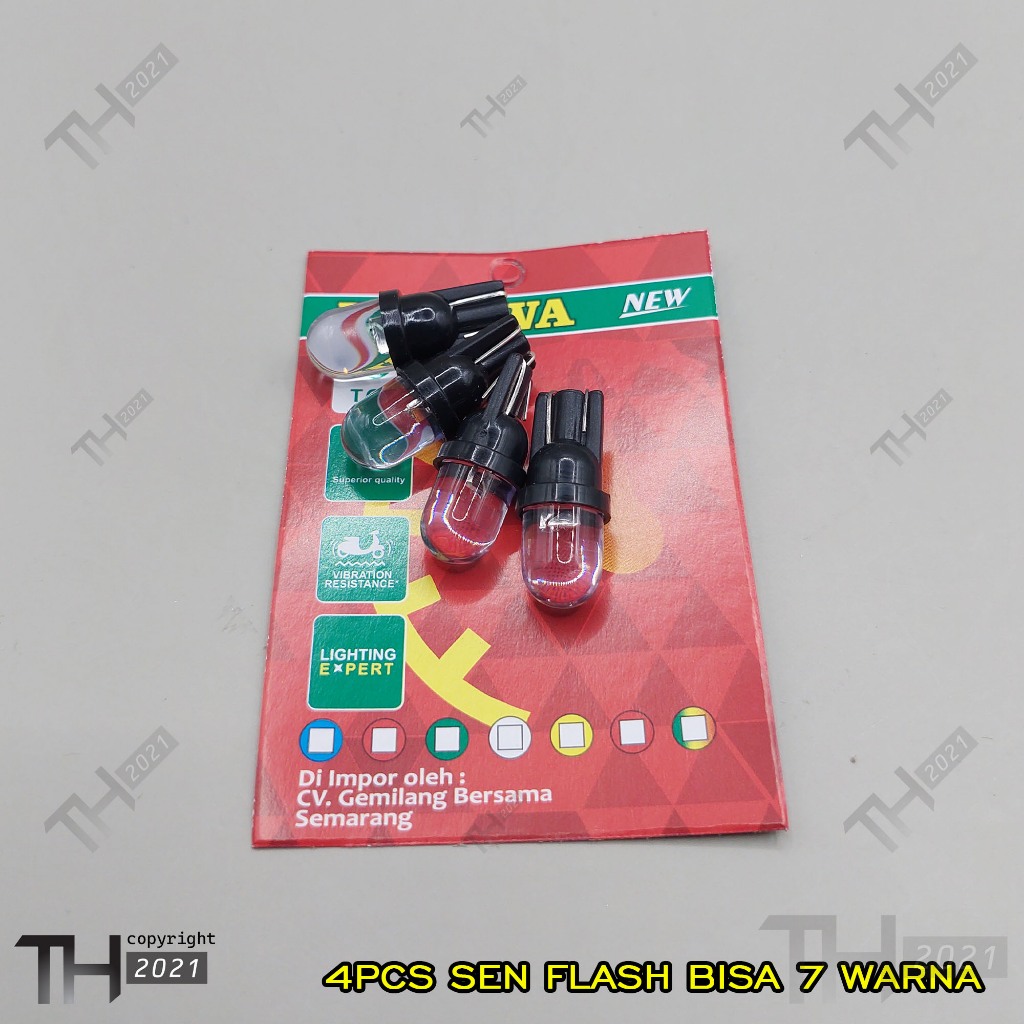 4 PCS LAMPU SEN KEDIP 7 WARNA