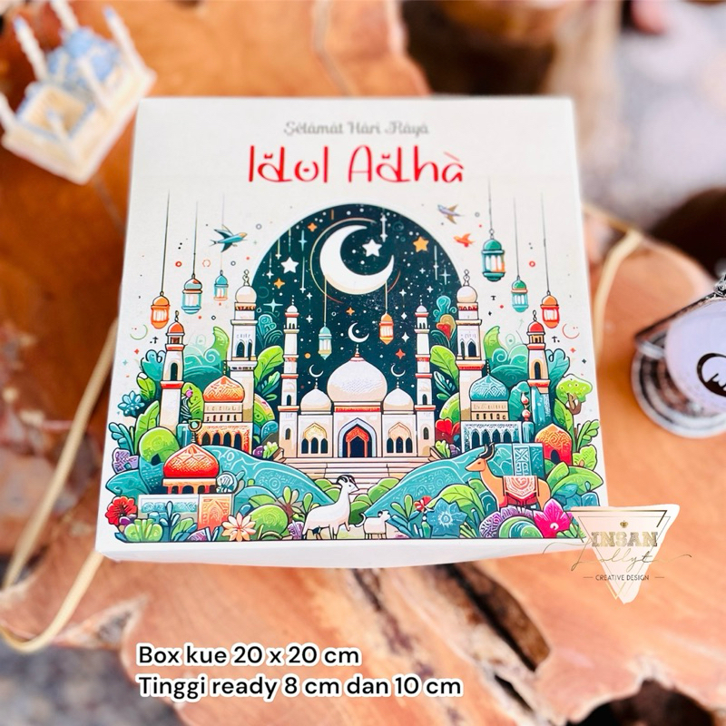 

Box kue dus 20 x 20 cm tema Idul Adha 2024