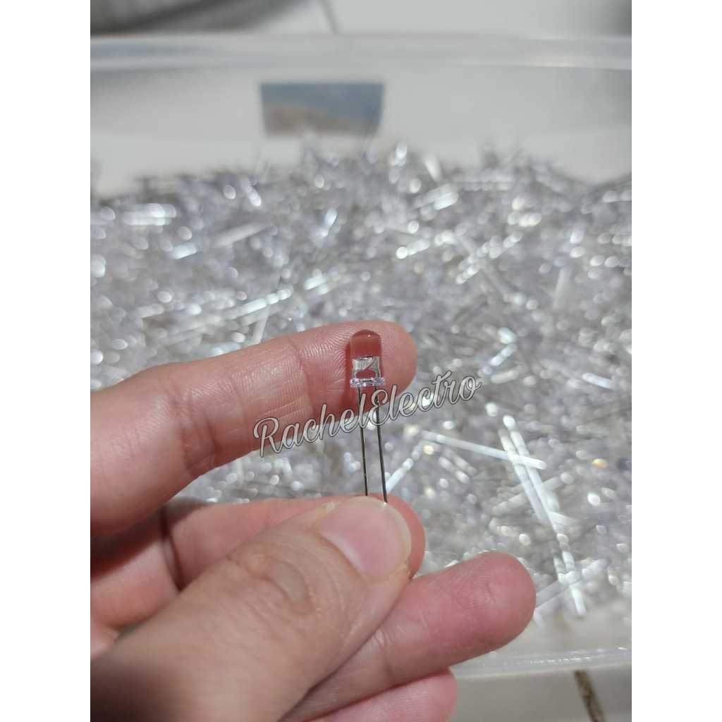 (Harga 10 Pcs) Lampu Led 5mm PUTIH NYALA Putih Merah Kuning Hijau Biru Led 5 mm Lampu 5mm
