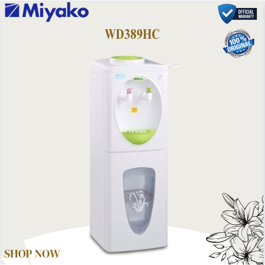 MIYAKO DISPENSER GALON PANAS DAN DINGIN WD389HC/WD-389-HC/WD-389HC/WD 389HC/MIYAKO ORIGINAL GARANSI