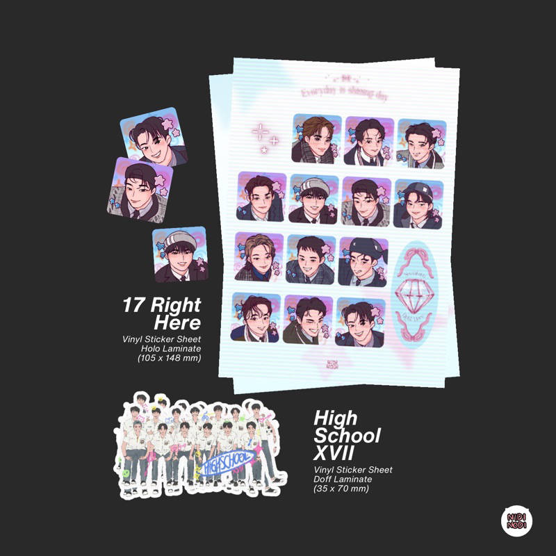 

[nidinodi] 17 Right Here Sticker Sheet / Highschool Sticker XVII Seventeen