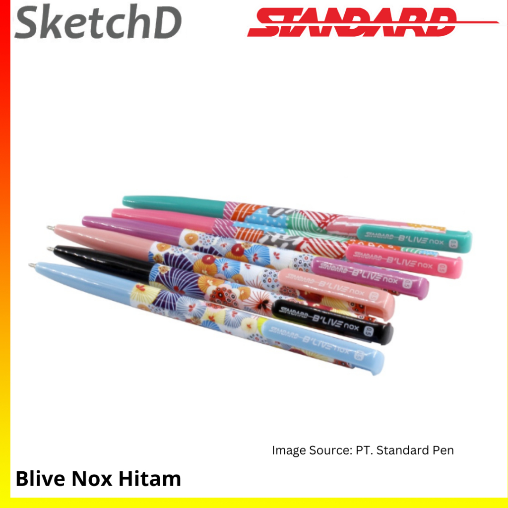 

Pulpen cetrek BliveNox 05 Hitam Bolpoin Standard Blive Nox 0.5 mm retract