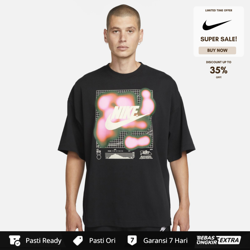 Kaos Nike Original Pria Nike Sportswear M90 Tee - Black