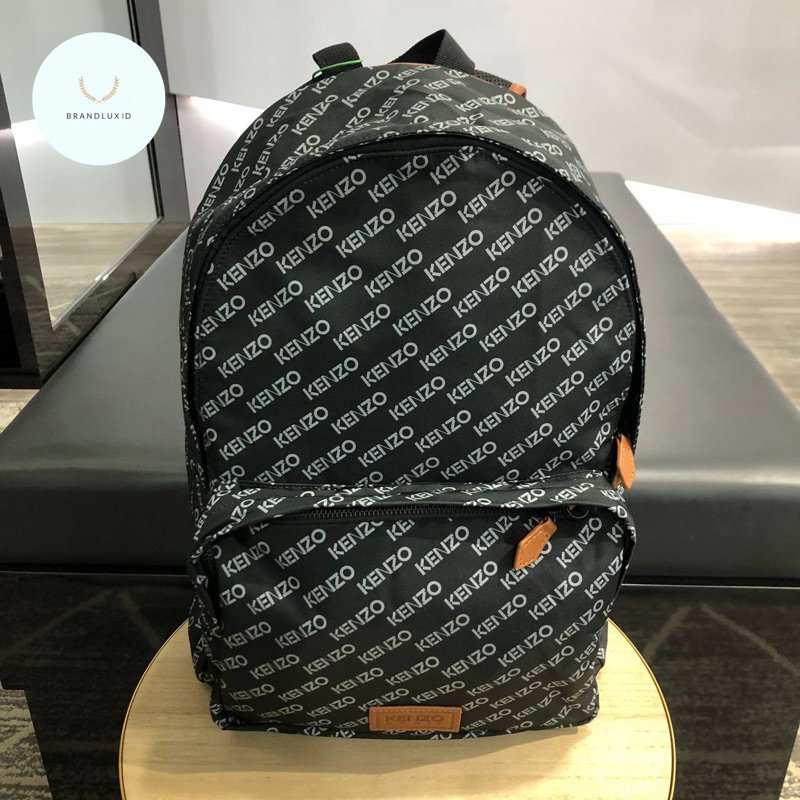 Kenzo Sport Monogram Backpack Bag Black