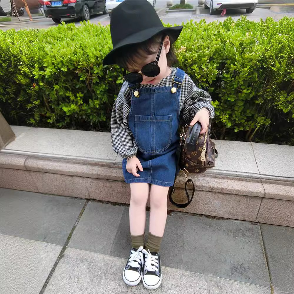 Baju Kodok Rompi Jeans Anak Perempuan / Overall Jeans Anak Cewek Lembut Premium