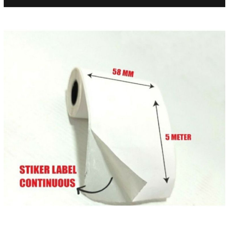 

Kertas Thermal Stiker 58mm x 5 meter
