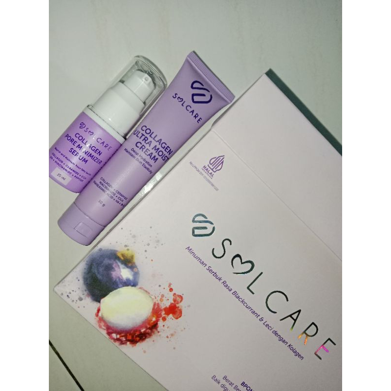 [Masih Baru] Cek deskripsi SOLCARE | COLLAGEN DRINK + SERUM + CREAM | 100% ORI | Preloved