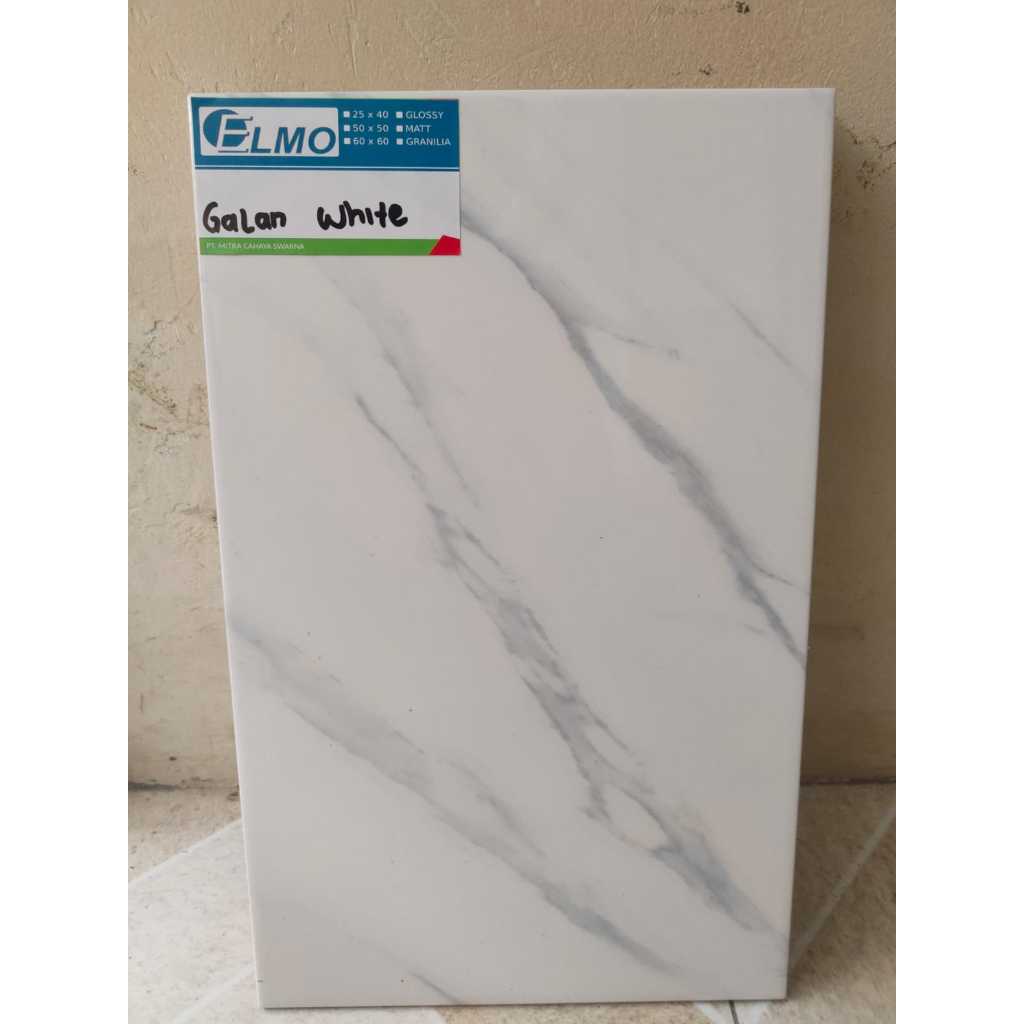 KERAMIK DINDING GLOSSY 25X40 ELMO GALAN WHITE KW A KERAMIK DINDING DAPUR KERAMIK DINDING KAMAR MANDI