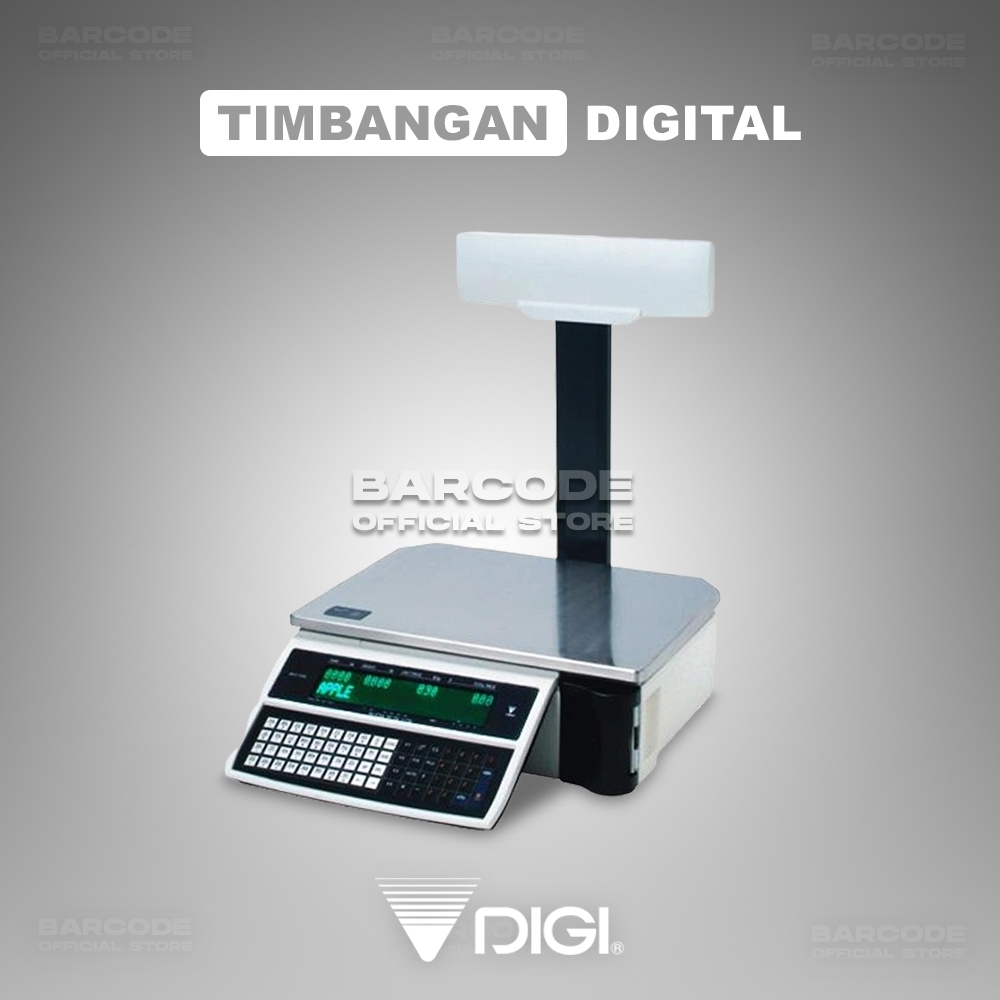 Timbangan Buah Sayur DIGI SM100 P / DIGI SM 100 P Print Label Harga Minimarket Supermarket