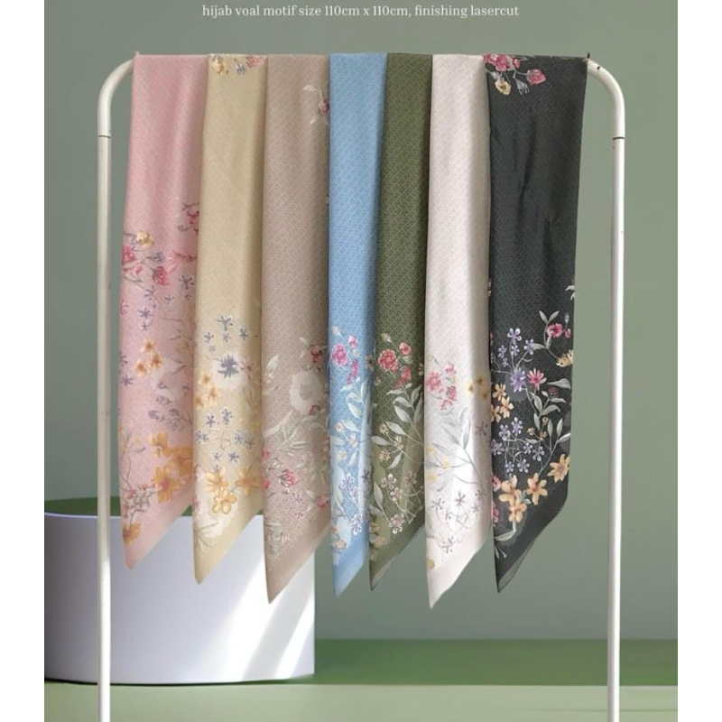 HIJAB VOAL MOTIF LASER CUT FARRA SERIES BUTTONSCARVES