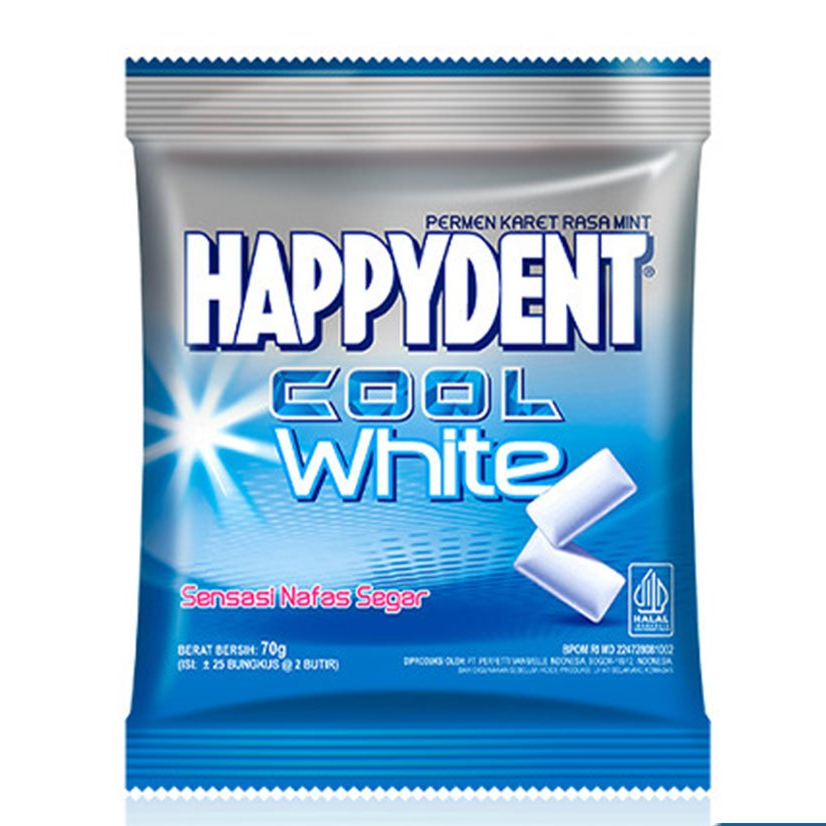 

HAPPYDENT Cool White Chewing Gum 30'S Mint 70gr