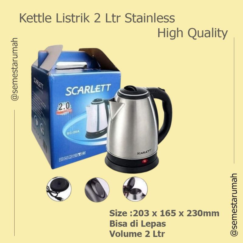 Kettle Listrik 2Lt Kettle Listrik Hotel Kettle Dapur Kettle Kopi
