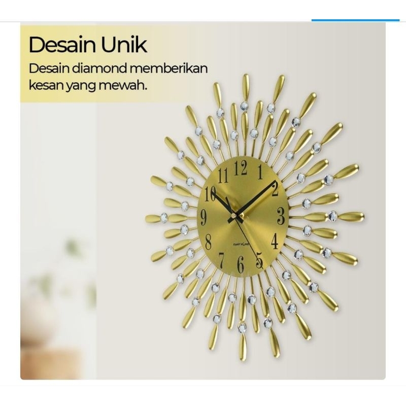 Jam Dinding Aesthetic kamar tidur Hiasan tembok aesthetic