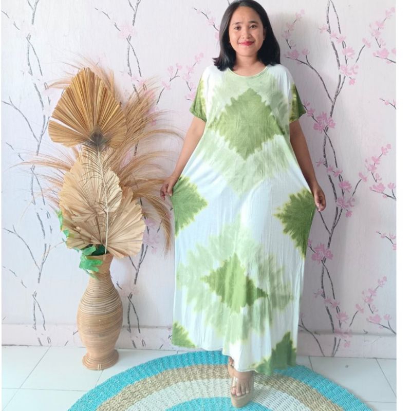 Daster Panjang Jersey Jumbo Garis